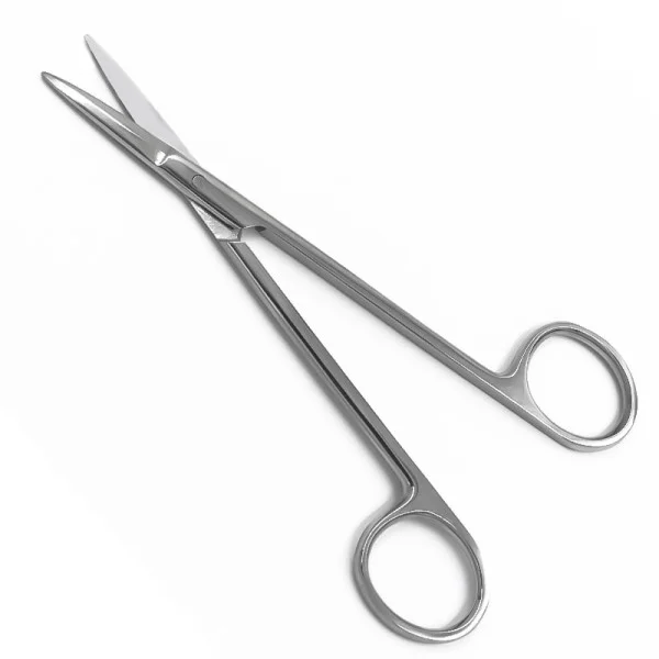 PI-02-1271. Ножиці анатомічні, прямі, тупокінцеві, тригранні леза, 140 мм х 40 мм. PARADISE